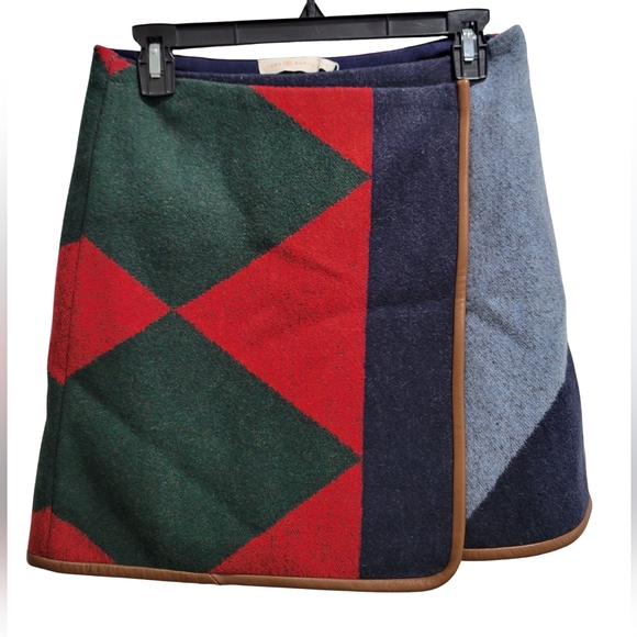 New Tory Burch Cheval Patchwork Mini Skirt | Size 2 - Picture 2 of 8